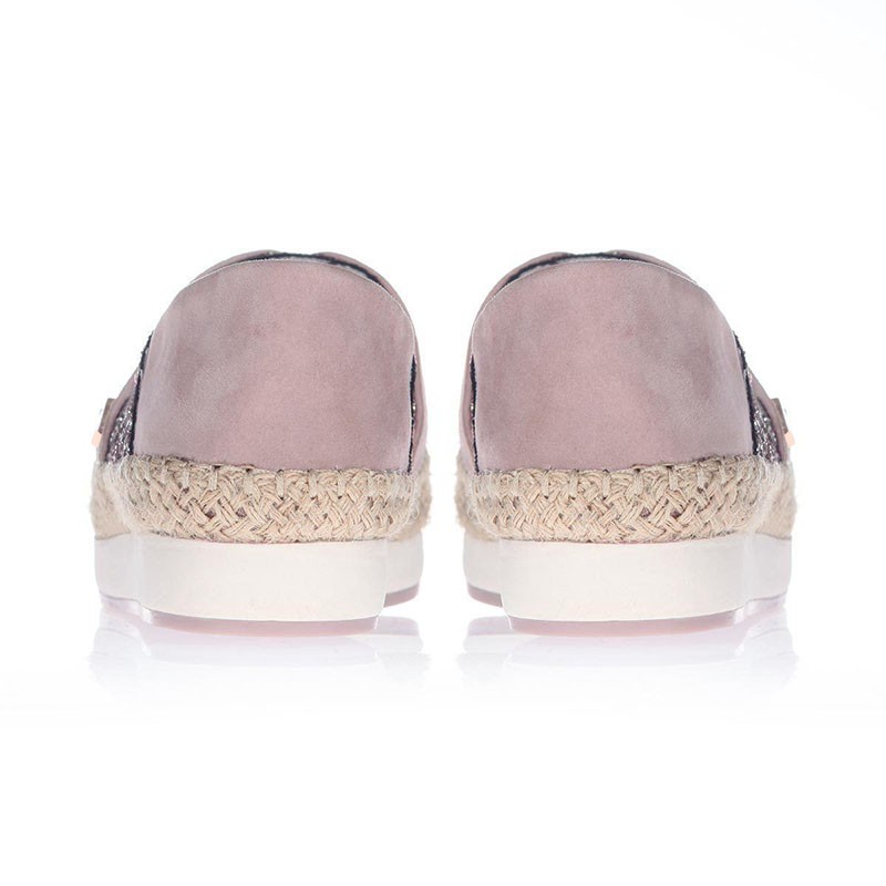 Espadrile s spominsko peno MAYA Rose Gold Glitter - Butterfly Twists