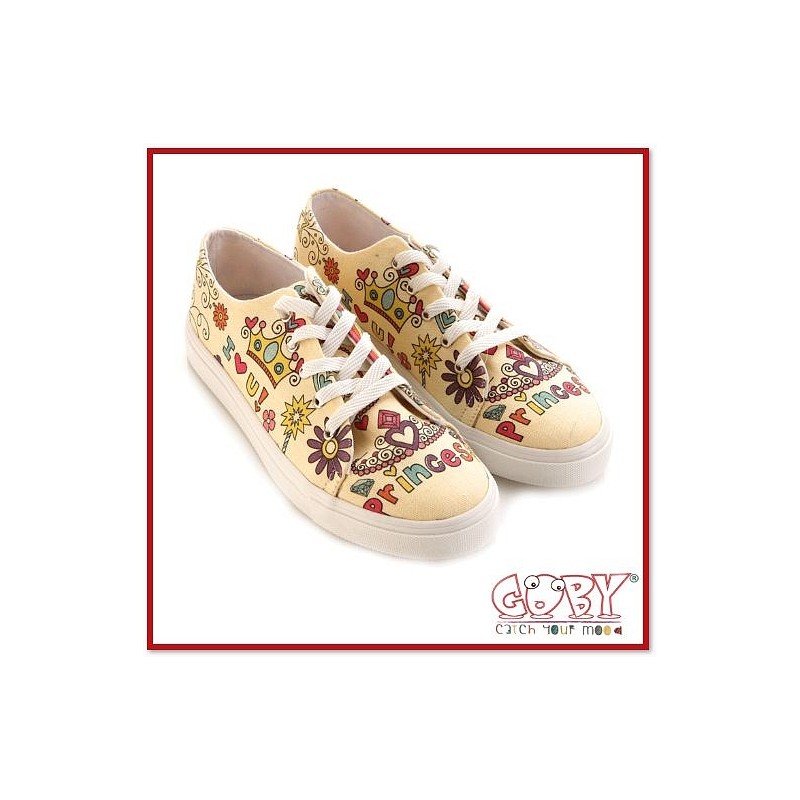 Platnene superge za ženske s potiskom Princess - Goby