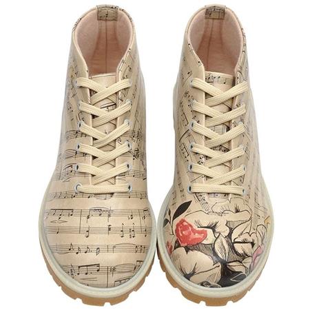 Podloženi gležnjarji s potiskom MUSIC ON WORLD OFF za ženske - DOGO