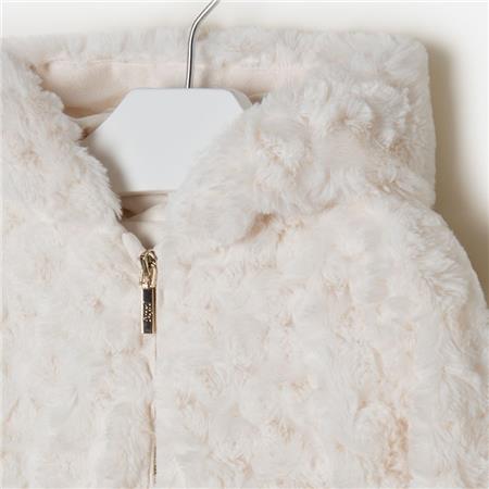 Jopa s kapuco iz umetnega krzna za punce - Mayoral