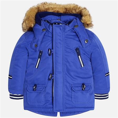 Podložena zimska parka za fantke v modri barvi - Mayoral