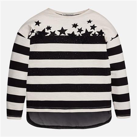 Majica z dolgimi rokavi in bleščicami za punce - Mayoral