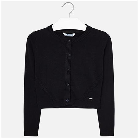 Pletena črna jopica za punce - Mayoral