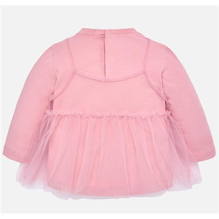 Majica z dolgimi rokavi in til sraajčko za punčke - Mayoral