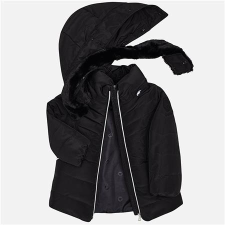 Črn zimski plašč za punce - Mayoral