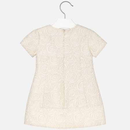 Svečana bela obleka z zlatimi vlakni za punce - Mayoral