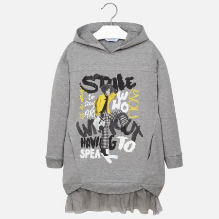 Siva športna obleka iz flisa za punce - Mayoral