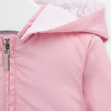 Obojestranski lahek anorak v roza in beli barvi za punčke - Mayoral