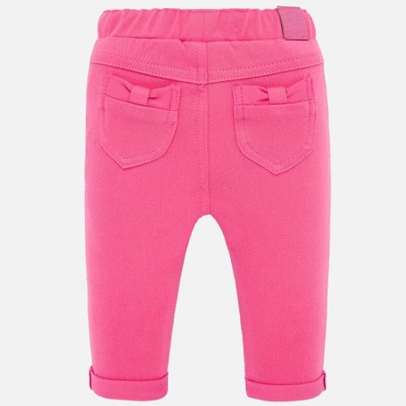 Bombažne pink legice za deklice v videzu jeansa - Mayoral