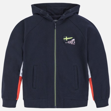 Jopica z skapuco in na zadrgo za fante v temno modri barvi - Mayoral