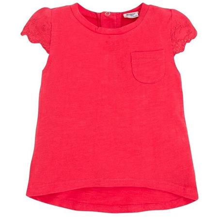 Rdeča majica s kratkimi rokavi za punčke Basic - Mayoral