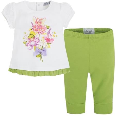 Zelen komplet tunika in legice za deklice (1774-026) - Mayoral