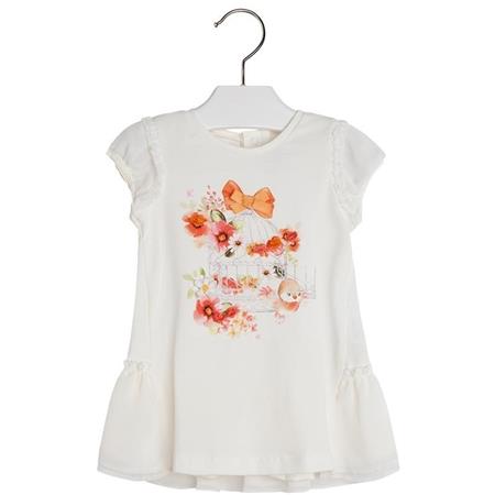 Obleka z oranžnim potiskom za deklice (1953-050) - Mayoral