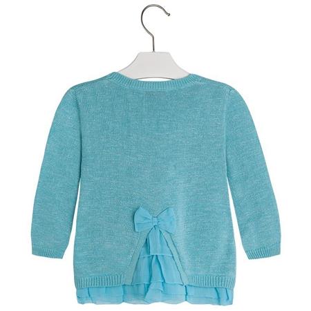 Pleten pulover s čipko za punce (3301-010) - Mayoral