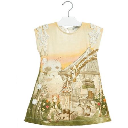 Poletna obleka v barvi mandarine (3977-074) - Mayoral