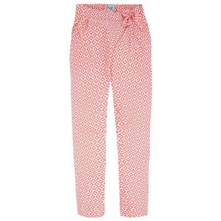 Lahke poletne hlače v koralno rdečem potisku za punce - Mayoral