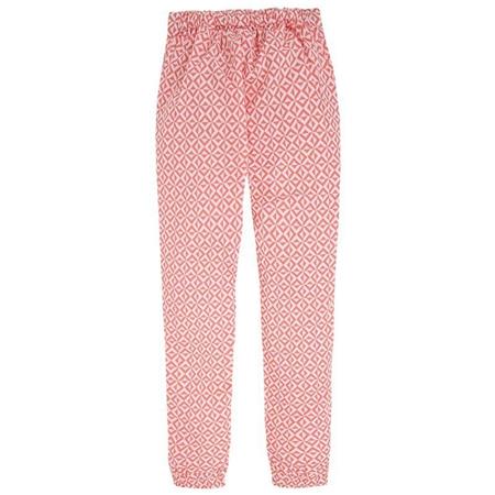Lahke poletne hlače v koralno rdečem potisku za punce - Mayoral