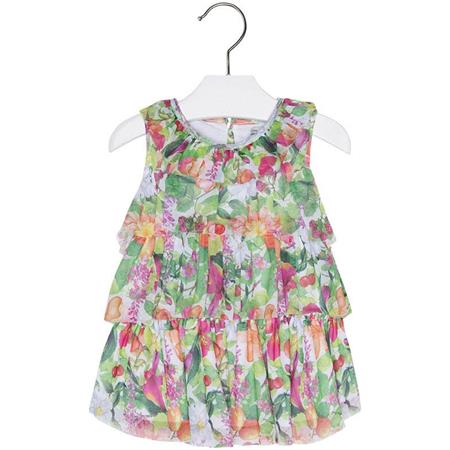 Igriva rožasta obleka za naborki - Mayoral