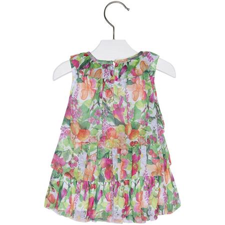 Igriva rožasta obleka za naborki - Mayoral