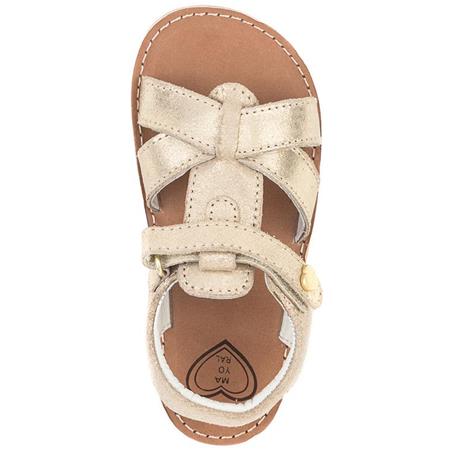 Usnjeni sandali za punce v zlati barvi - Mayoral