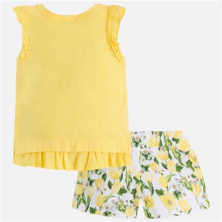 Komplet rožasta majica in hlače za punce - Mayoral