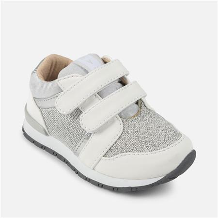 Bele superge z bleščicami na dva ježka za deklice - Mayoral