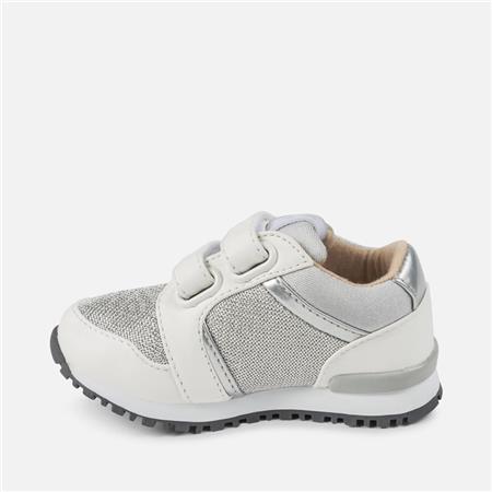 Bele superge z bleščicami na dva ježka za deklice - Mayoral