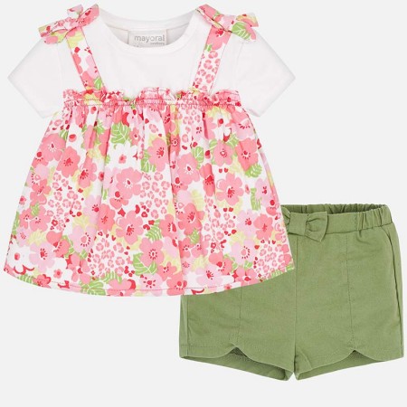 Dvodelni komplet tunika in kratke hlače za punčke - Mayoral
