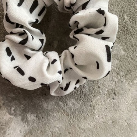 Elastika za lase scrunchie EMI White-striped - by Marsala