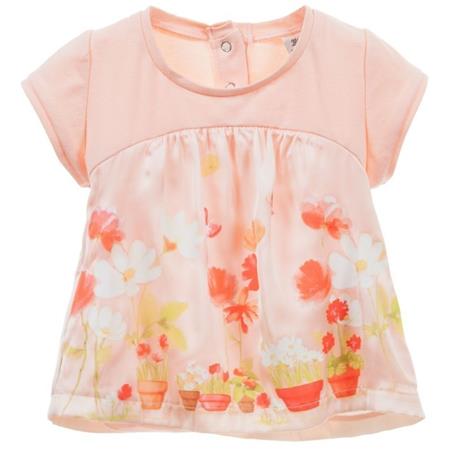 Majica iz satena v nežno roza barvi za punce (1011-087) - Mayoral