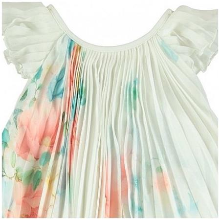 Plisirana obleka s cvetličnim potiskom za punce - Mayoral