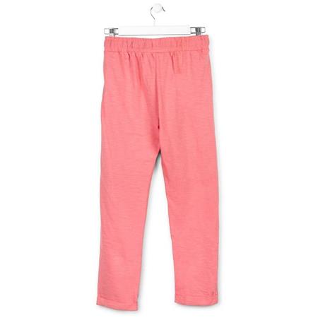 Športne in lahko bombažne hlače na vrvico v roza barvi - Losan