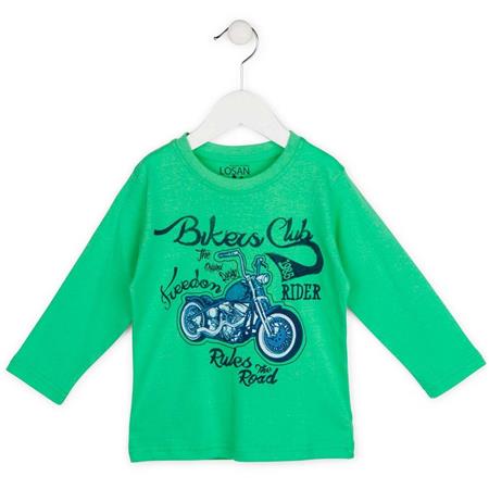 Majica z dolgimi rokavi za fante v zeleni barvi - Losan