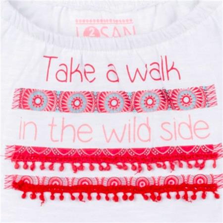 Bela majica s potiskom za punce - Losan