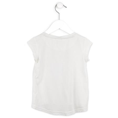 Majica s kratkimi rokavi v beli barvi za punce - Losan