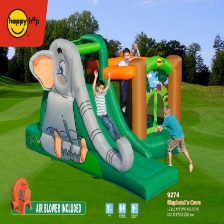 Napihljiv trampolin ELEFANTOPOLI za otroke - HAPPY HOP