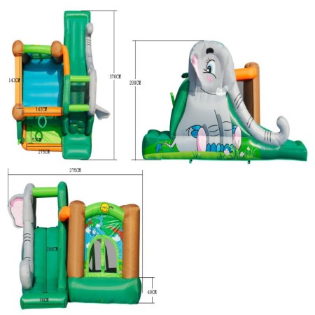 Napihljiv trampolin ELEFANTOPOLI za otroke - HAPPY HOP