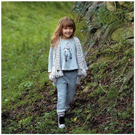 Pleten asimetričen brezrokavnik za punce v peščeni barvi - Mayoral.