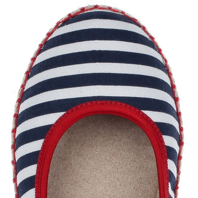 Balerinke za ženske Gigi v Navy/White Stripe potisku - Butterfly Twists