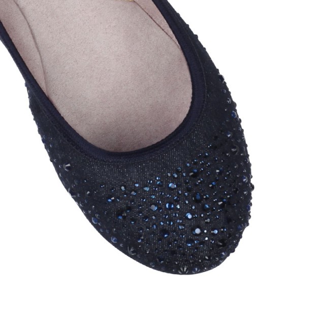 Balerinke s spominsko peno za ženske CHRISTINA Denim - Butterfly Twists