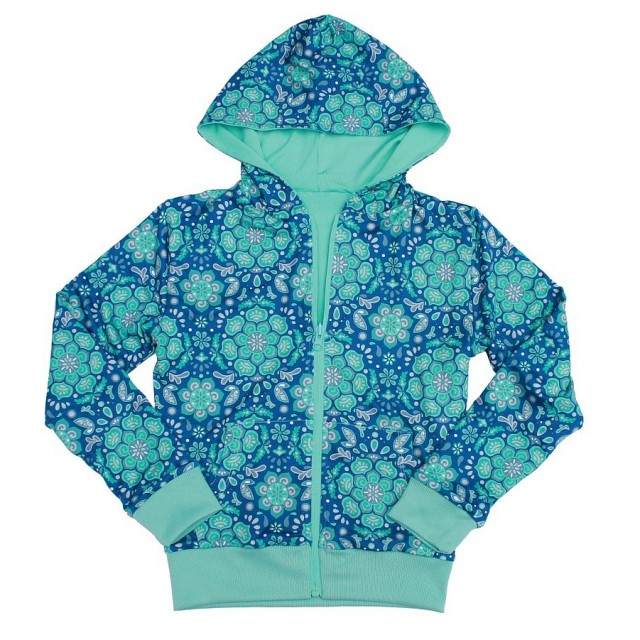 Obojestranski pulover s kapuco v potisku Frost za punce - Chooze