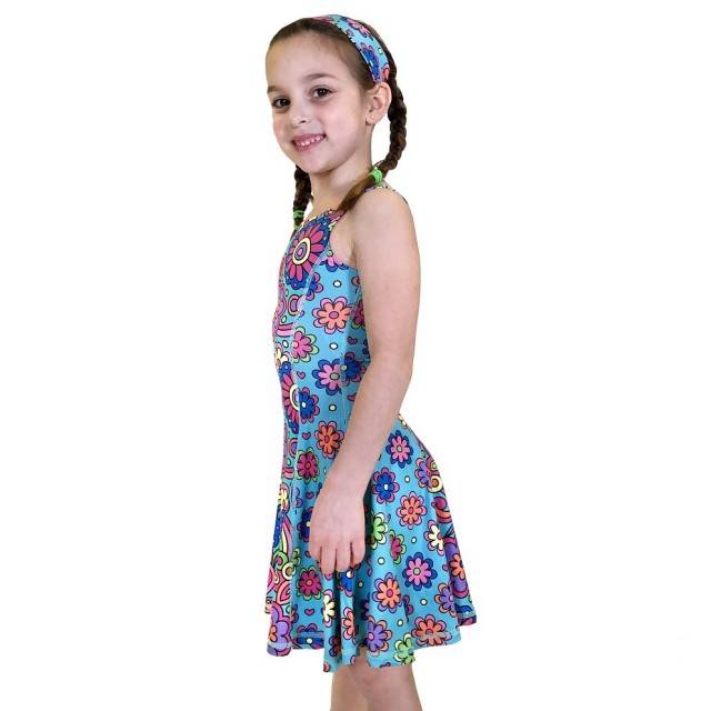 Obleka za punce Flow Dress v potisku Esteem - Chooze