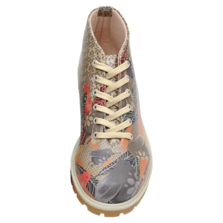 Podloženi gležnjarji s potiskom FRESHNESS za punce vezanje - DOGO