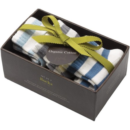 Darilni komplet nogavičk iz organskega bombaža za novorojenčke Boy Stripes - Petunia Pickle Bottom