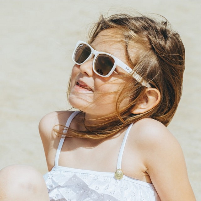 Polarizirana sončna očala za otroke VIP White - Gold - Shadez