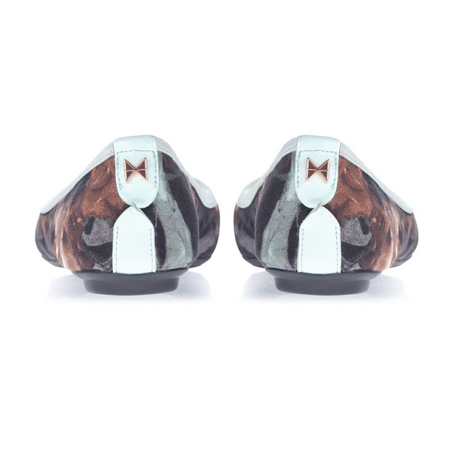 Balerinke s spominsko peno JANEY Mint Blurred Floral - Butterfly Twists