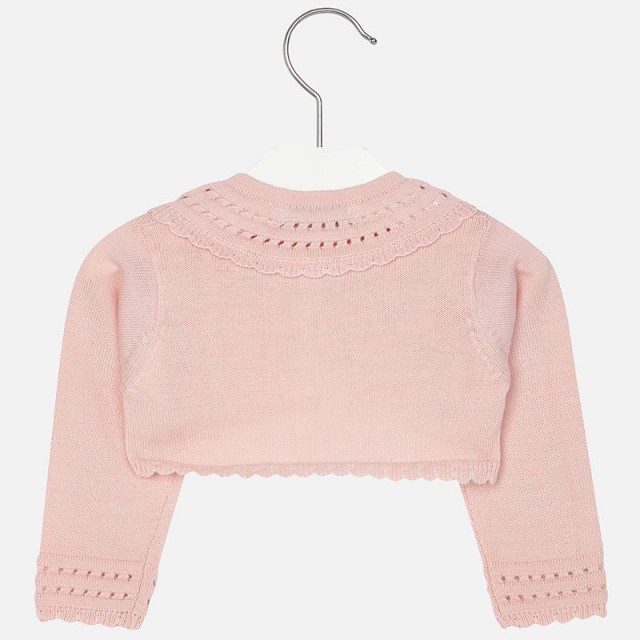 Kratka jopica - bolero za punčke v roza barvi - Mayoral