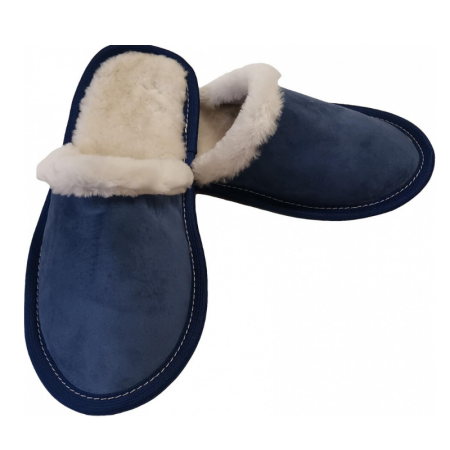 Krzneni hišni copati modri - Copa Cop