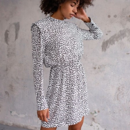 Obleka iz viskoze Calvados Dot print - By Marsala