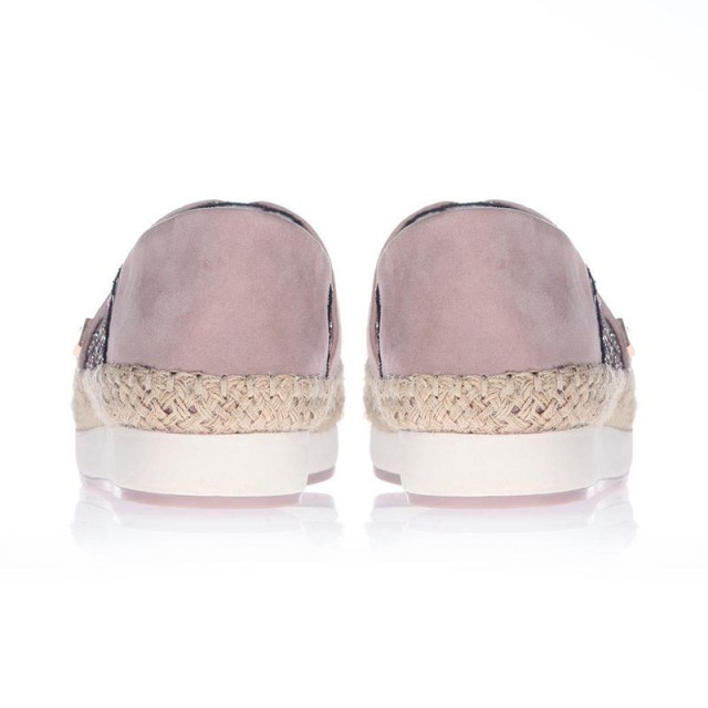 Espadrile s spominsko peno MAYA Rose Gold Glitter - Butterfly Twists